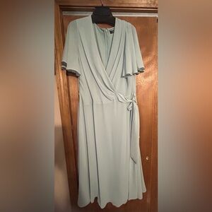 Ralph Lauren Belted Georgette Dress